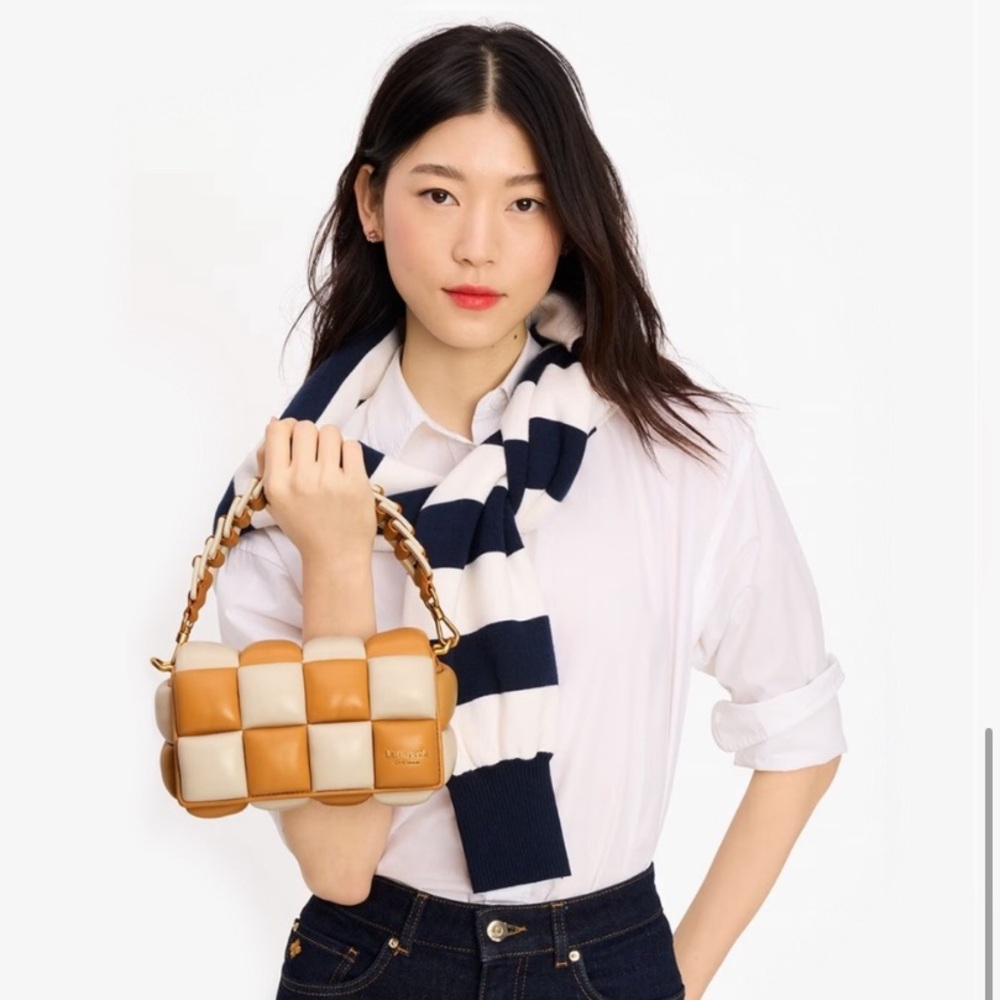 Kate Spade Puffy Boxxy Color blocked Crossbody, Removed tags, used once